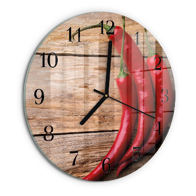 Orologio rotondo peperoncini
