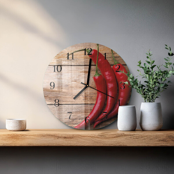 Orologio rotondo peperoncini