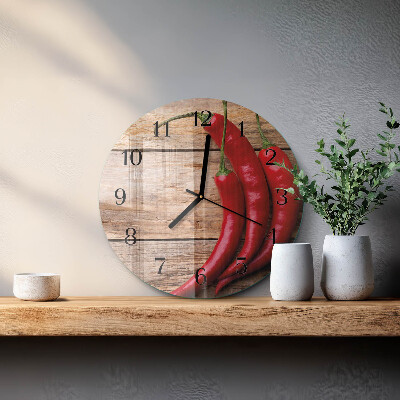 Orologio rotondo peperoncini