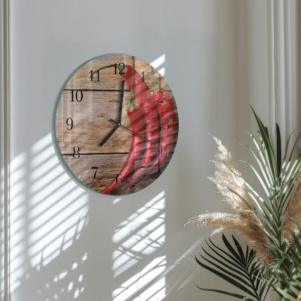 Orologio rotondo peperoncini