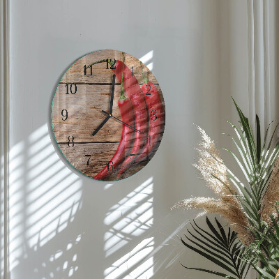 Orologio rotondo peperoncini