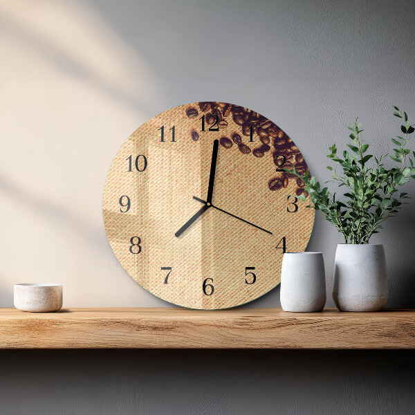 Orologio rotondo chicchi di caffè