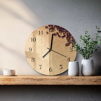 Orologio rotondo chicchi di caffè