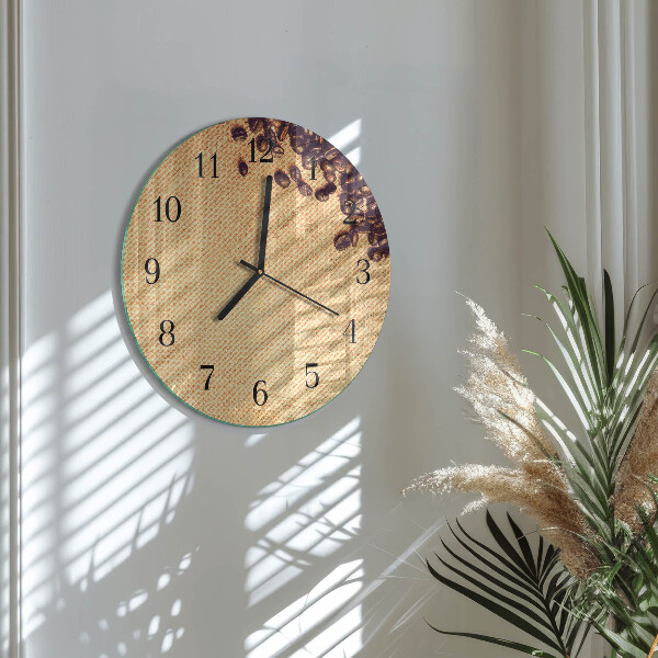 Orologio rotondo chicchi di caffè