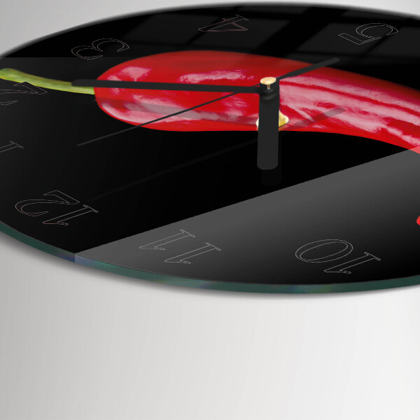 Orologio rotondo peperoncini