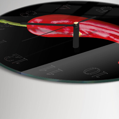 Orologio rotondo peperoncini