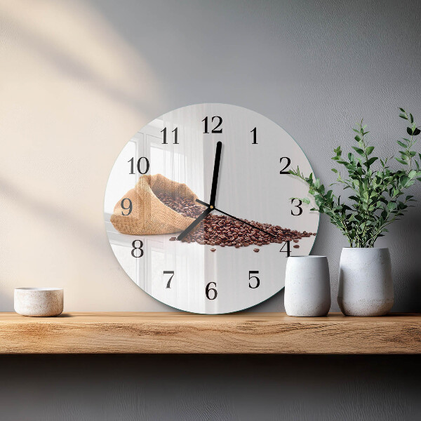 Orologio rotondo chicchi di caffè