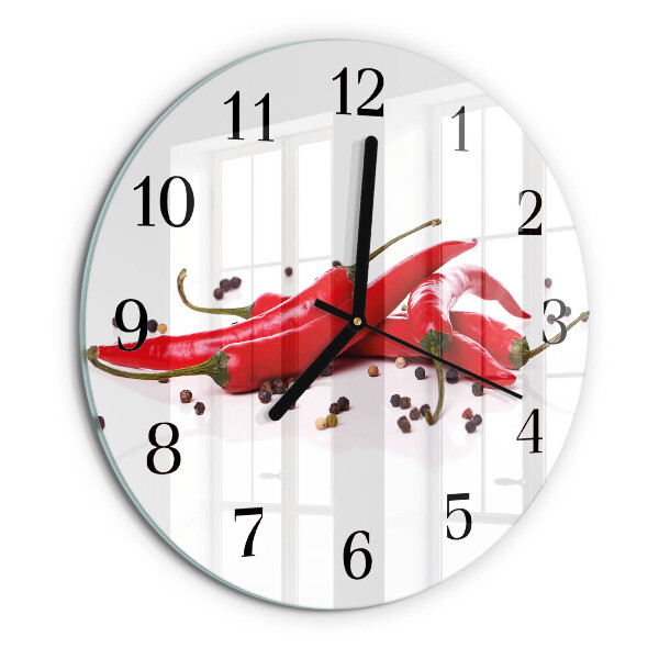 Orologio rotondo peperoncini