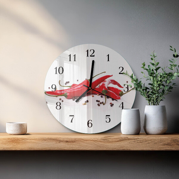 Orologio rotondo peperoncini