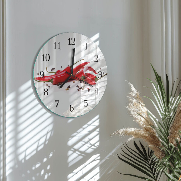 Orologio rotondo peperoncini