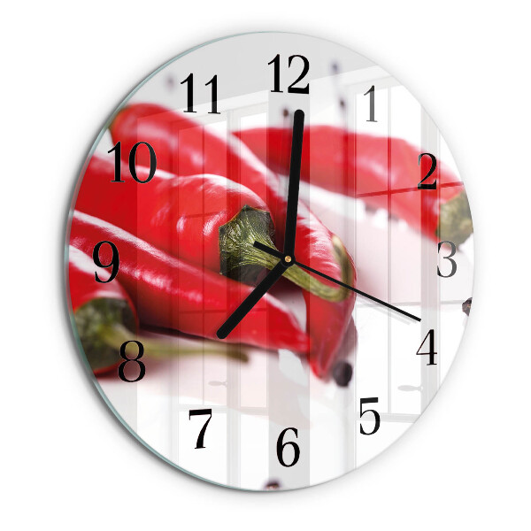Orologio rotondo peperoncini