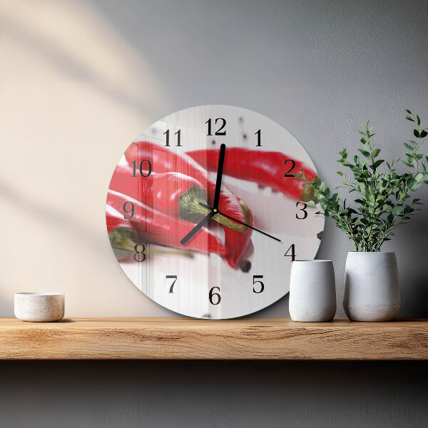 Orologio rotondo peperoncini