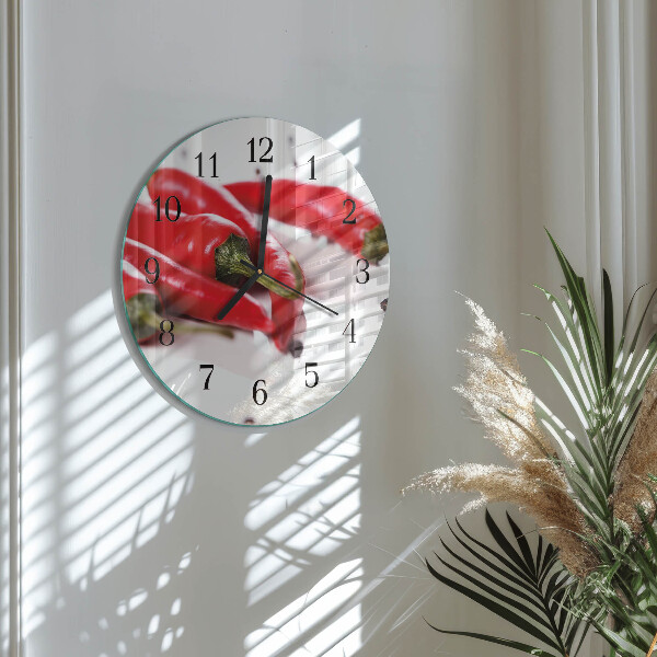 Orologio rotondo peperoncini