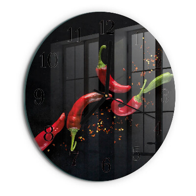 Orologio rotondo peperoncini