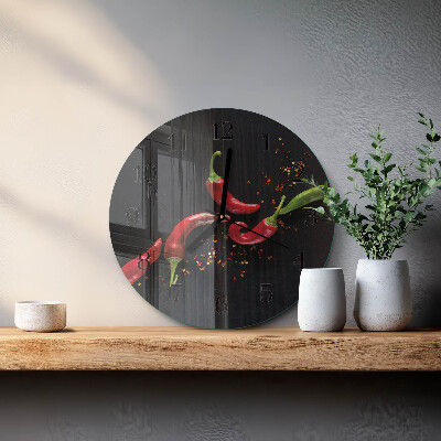 Orologio rotondo peperoncini