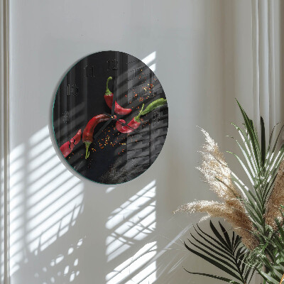 Orologio rotondo peperoncini