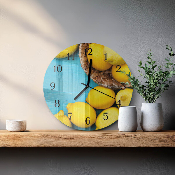 Orologio rotondo limoni
