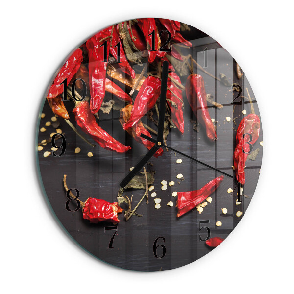Orologio rotondo peperoncini