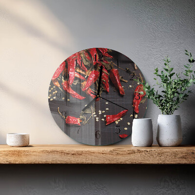 Orologio rotondo peperoncini