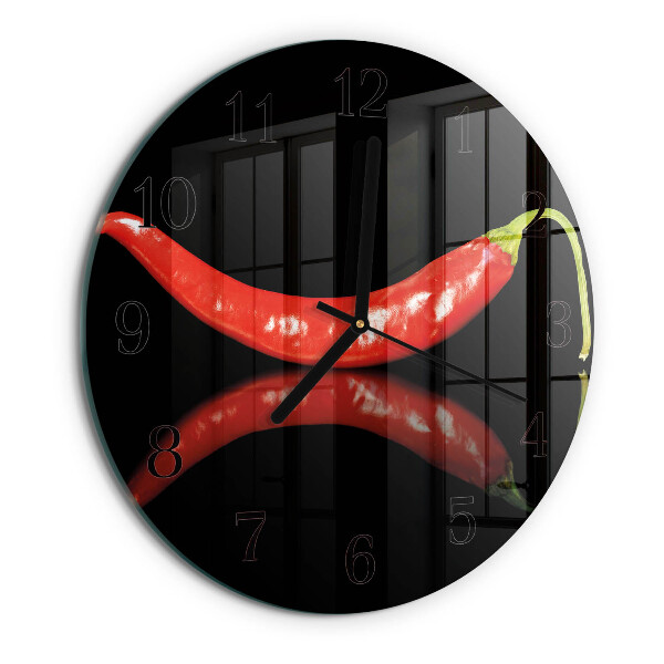 Orologio rotondo peperoncini