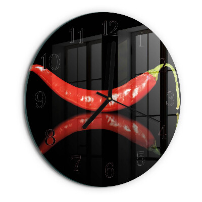 Orologio rotondo peperoncini