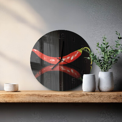 Orologio rotondo peperoncini