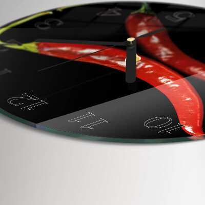 Orologio rotondo peperoncini