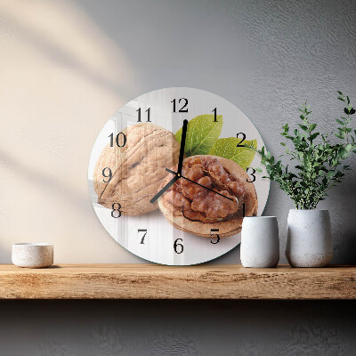 Orologio rotondo Noce