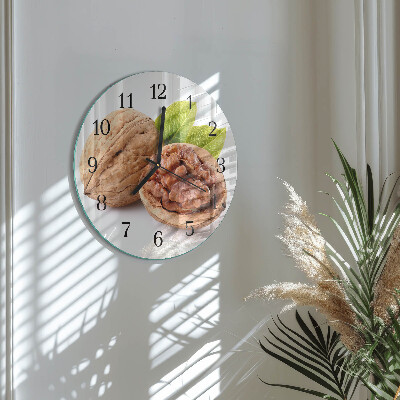 Orologio rotondo Noce