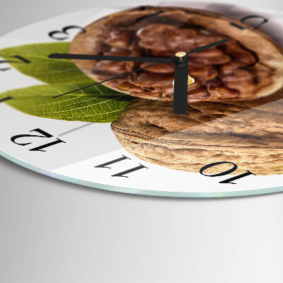 Orologio rotondo Noce