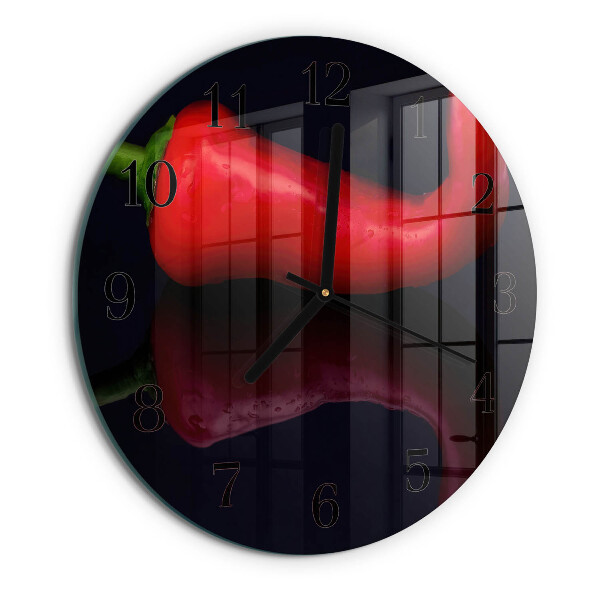 Orologio rotondo peperoncini