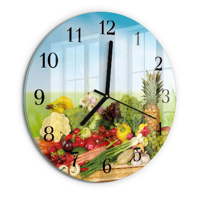 Orologio rotondo Verdure Frutta
