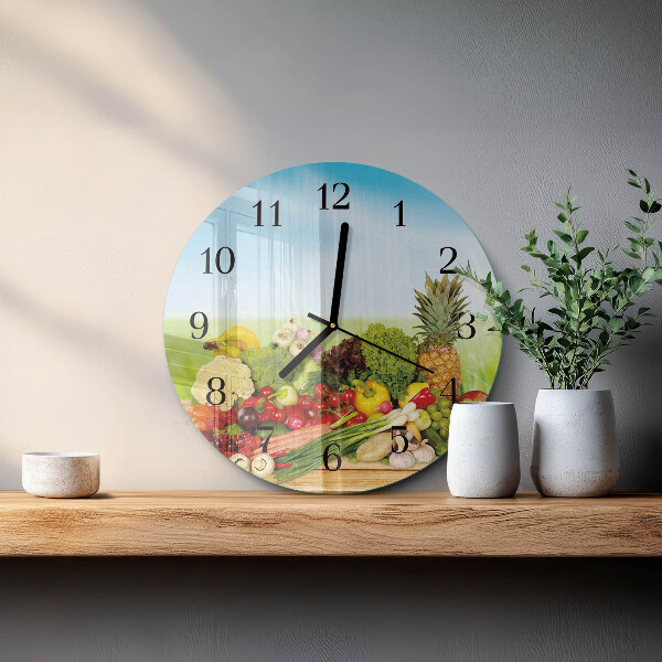 Orologio rotondo Verdure Frutta