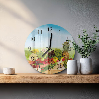 Orologio rotondo Verdure Frutta