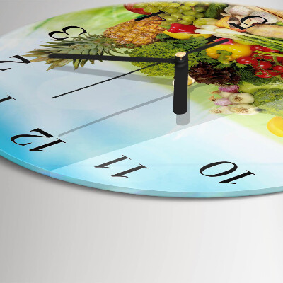 Orologio rotondo Verdure Frutta