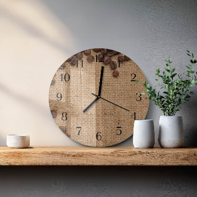 Orologio rotondo chicchi di caffè