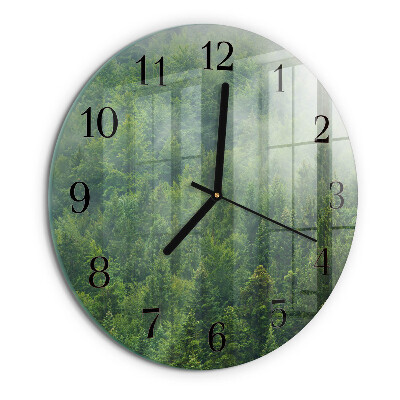 Orologio rotondo Foresta nebbiosa