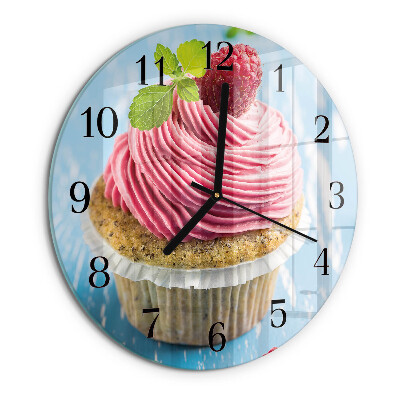 Orologio rotondo muffin ai lamponi