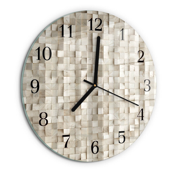 Orologio rotondo mosaico in stucco