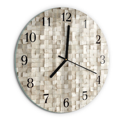 Orologio rotondo mosaico in stucco