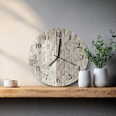 Orologio rotondo mosaico in stucco
