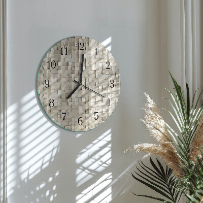 Orologio rotondo mosaico in stucco