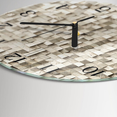 Orologio rotondo mosaico in stucco