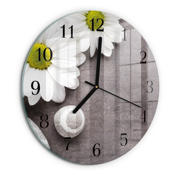 Orologio rotondo Fiori e pietre