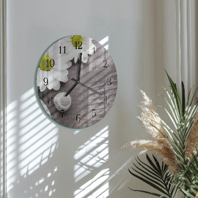 Orologio rotondo Fiori e pietre