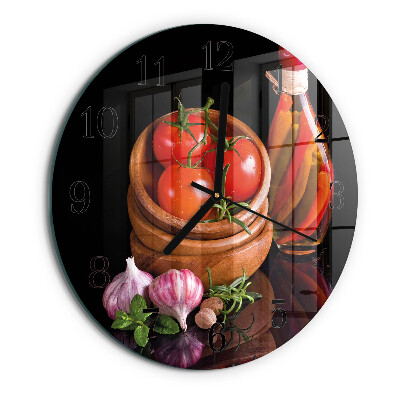 Orologio rotondo Pomodori e aglio