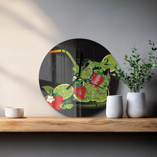 Orologio rotondo Fragola e lime
