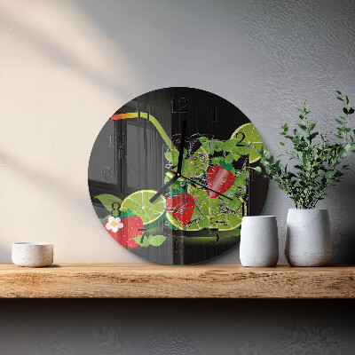 Orologio rotondo Fragola e lime