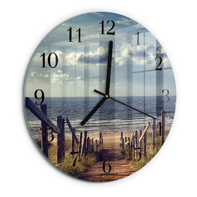 Orologio rotondo spiaggia mare