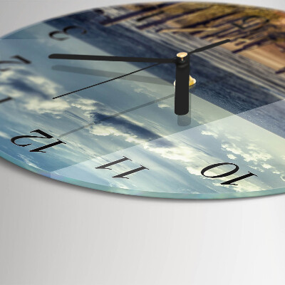 Orologio rotondo spiaggia mare